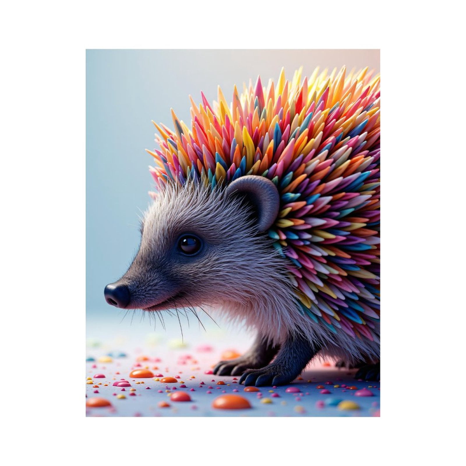 Paint By Numbers Kit for Adults Beginner - DIY Colorful Hedgehog Art Fantasy Canvas Painting Kits for Adults, Frameless Paint By Number for Adults for Home Wall Decor 16x20 Inch