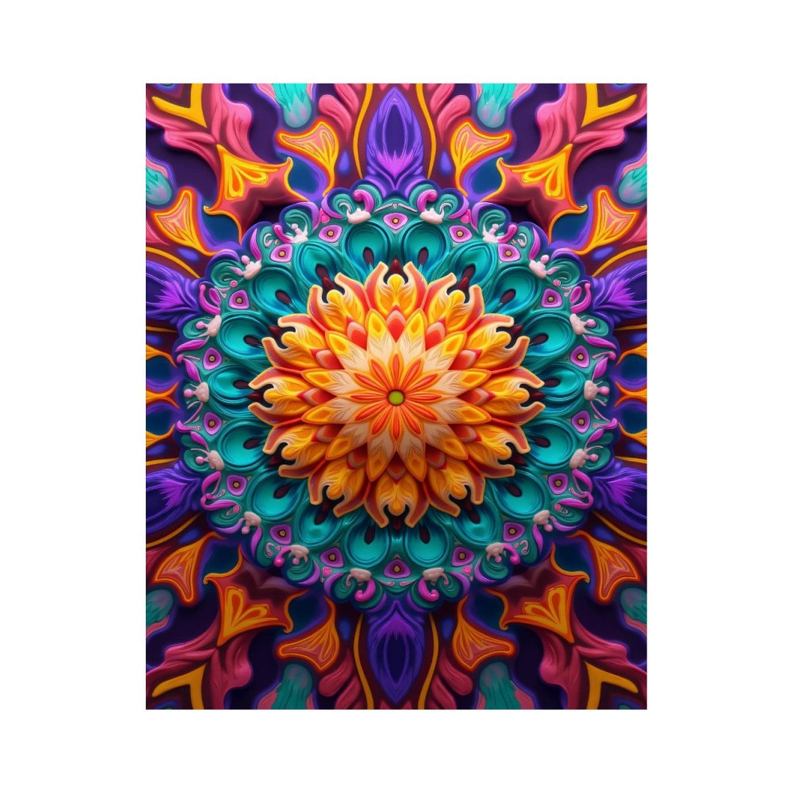 Paint By Numbers Kit for Adults Beginner - DIY Colorful Mandala Art Pattern Design Canvas Painting Kits for Adults, Frameless Paint By Number for Adults for Home Wall Decor 16x20 Inch