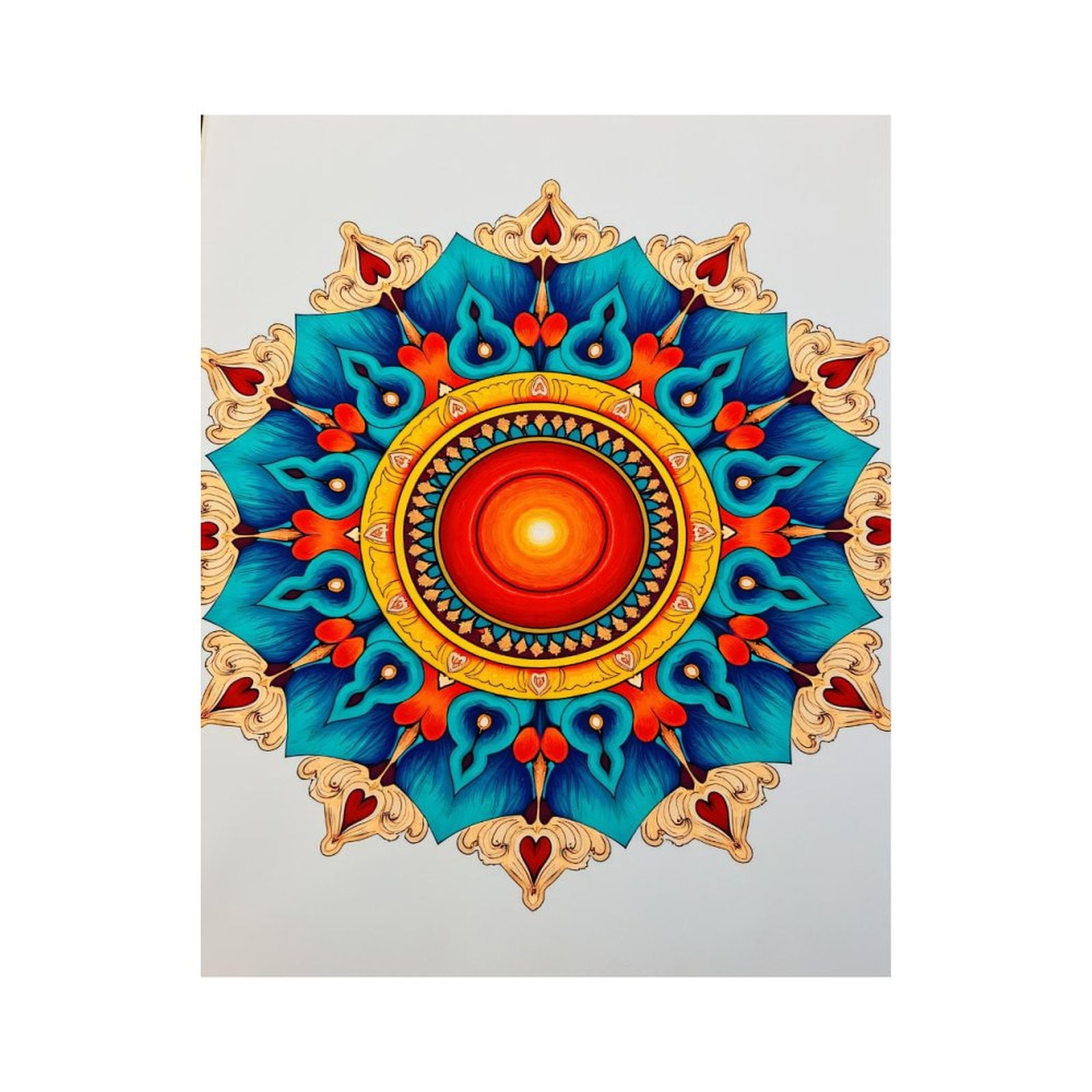 Paint By Numbers Kit for Adults Beginner - DIY Colorful Mandala Pattern Art Design Canvas Painting Kits for Adults, Frameless Paint By Number for Adults for Home Wall Decor 16x20 Inch