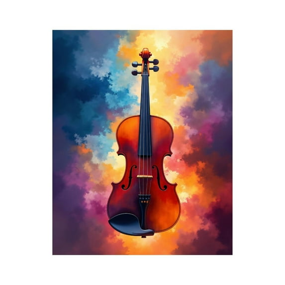 Paint By Numbers Kit for Adults Beginner - DIY Colorful Music Cloud Violin Canvas Painting Kits for Adults, Frameless Paint By Number for Adults for Home Wall Decor 16x20 Inch
