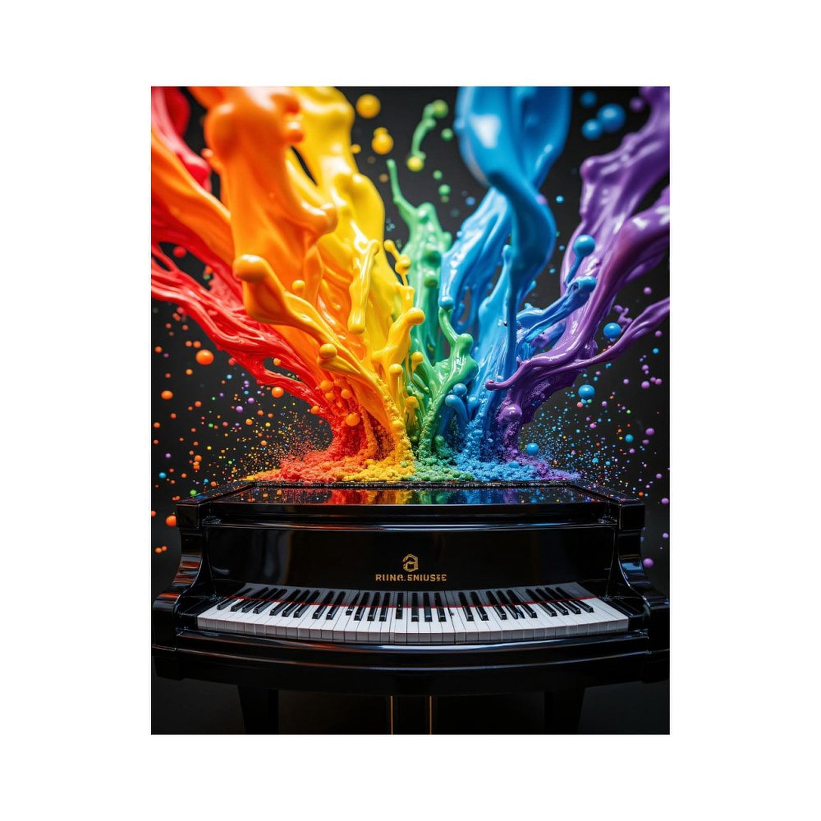 Paint By Numbers Kit for Adults Beginner - DIY Colorful Piano Splash Art Canvas Painting Kits for Adults, Frameless Paint By Number for Adults for Home Wall Decor 16x20 Inch