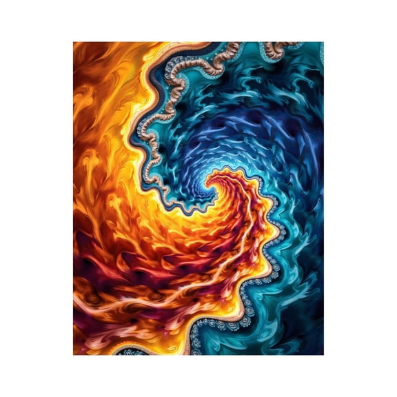 Paint By Numbers Kit for Adults Beginner - DIY Colorful Spiral Abstract Art Canvas Painting Kits for Adults, Frameless Paint By Number for Adults for Home Wall Decor 16x20 Inch