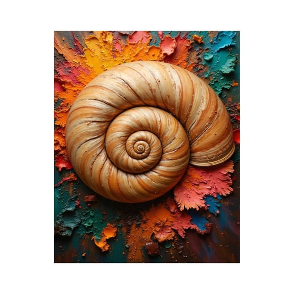 Paint By Numbers Kit for Adults Beginner - DIY Colorful Spiral Shell Art Canvas Painting Kits for Adults, Frameless Paint By Number for Adults for Home Wall Decor 16x20 Inch