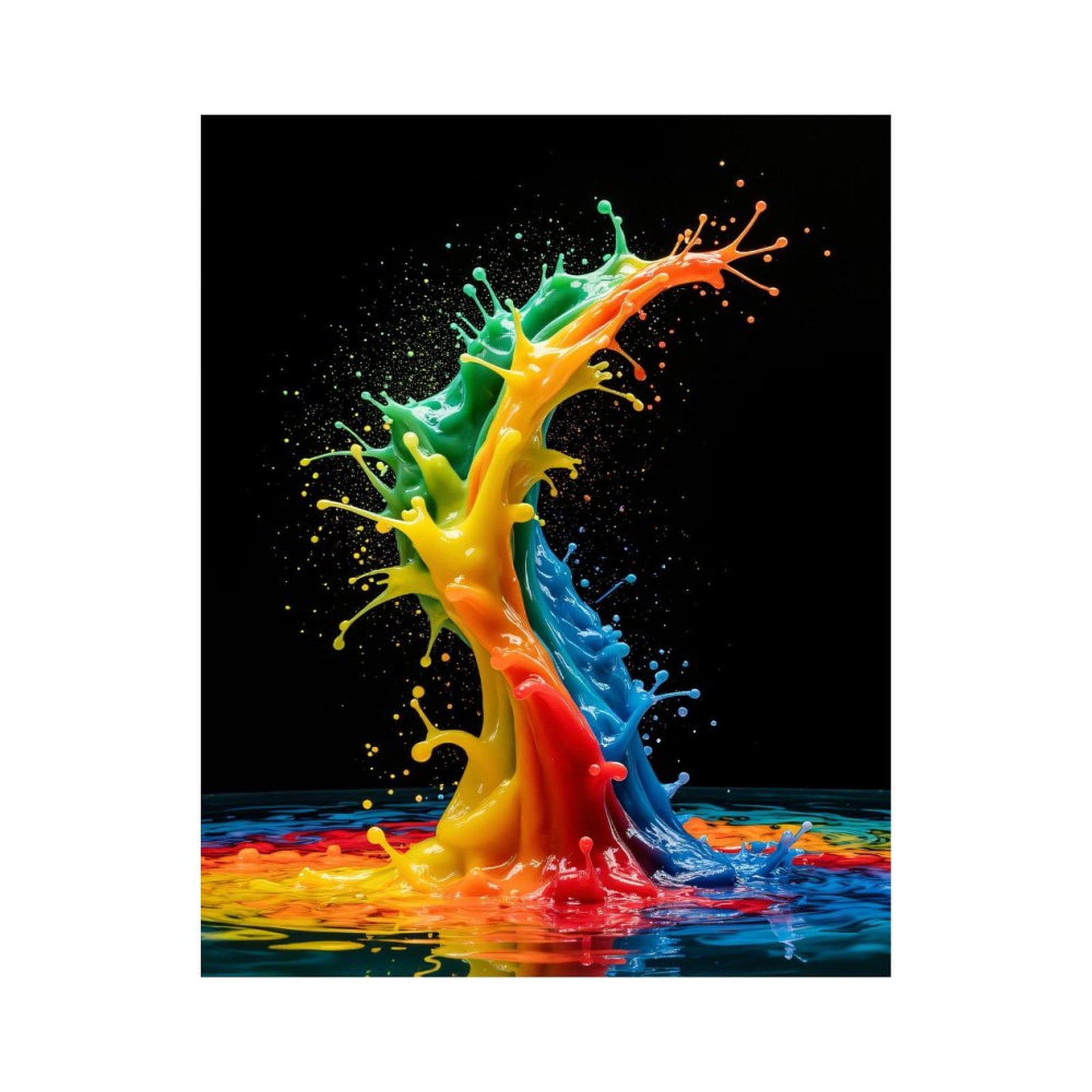 Paint By Numbers Kit for Adults Beginner - DIY Colorful Splash Paint ...