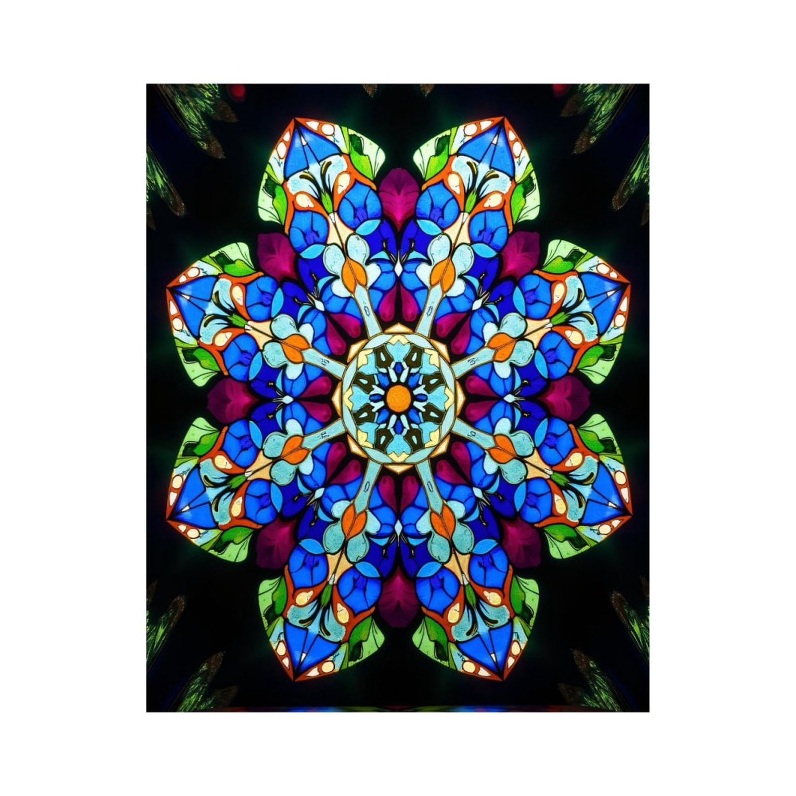 Paint By Numbers Kit for Adults Beginner - DIY Colorful Stained Glass Mandala Art Canvas Painting Kits for Adults, Frameless Paint By Number for Adults for Home Wall Decor 16x20 Inch