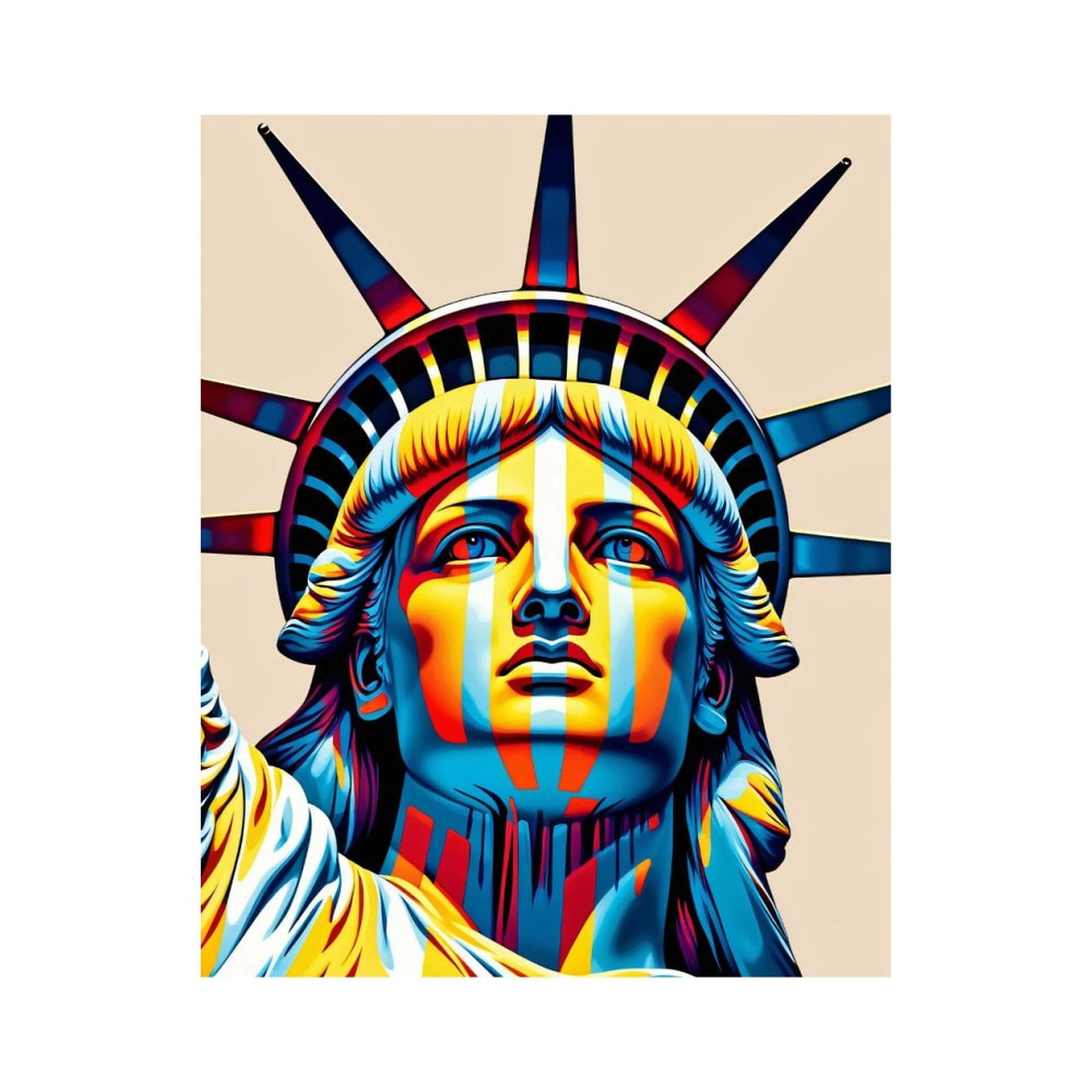 Paint By Numbers Kit for Adults Beginner - DIY Colorful Statue Head Abstract Art Canvas Painting Kits for Adults, Frameless Paint By Number for Adults for Home Wall Decor 16x20 Inch