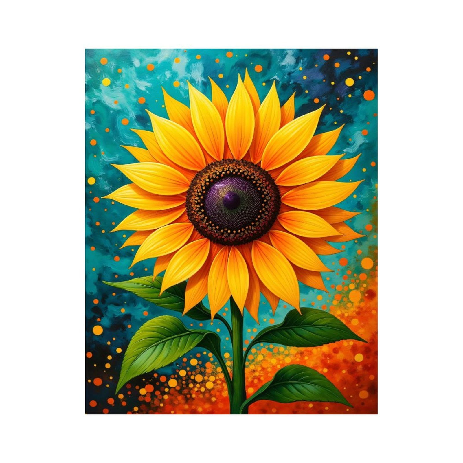 Paint By Numbers Kit for Adults Beginner - DIY Colorful Sunflower Art ...
