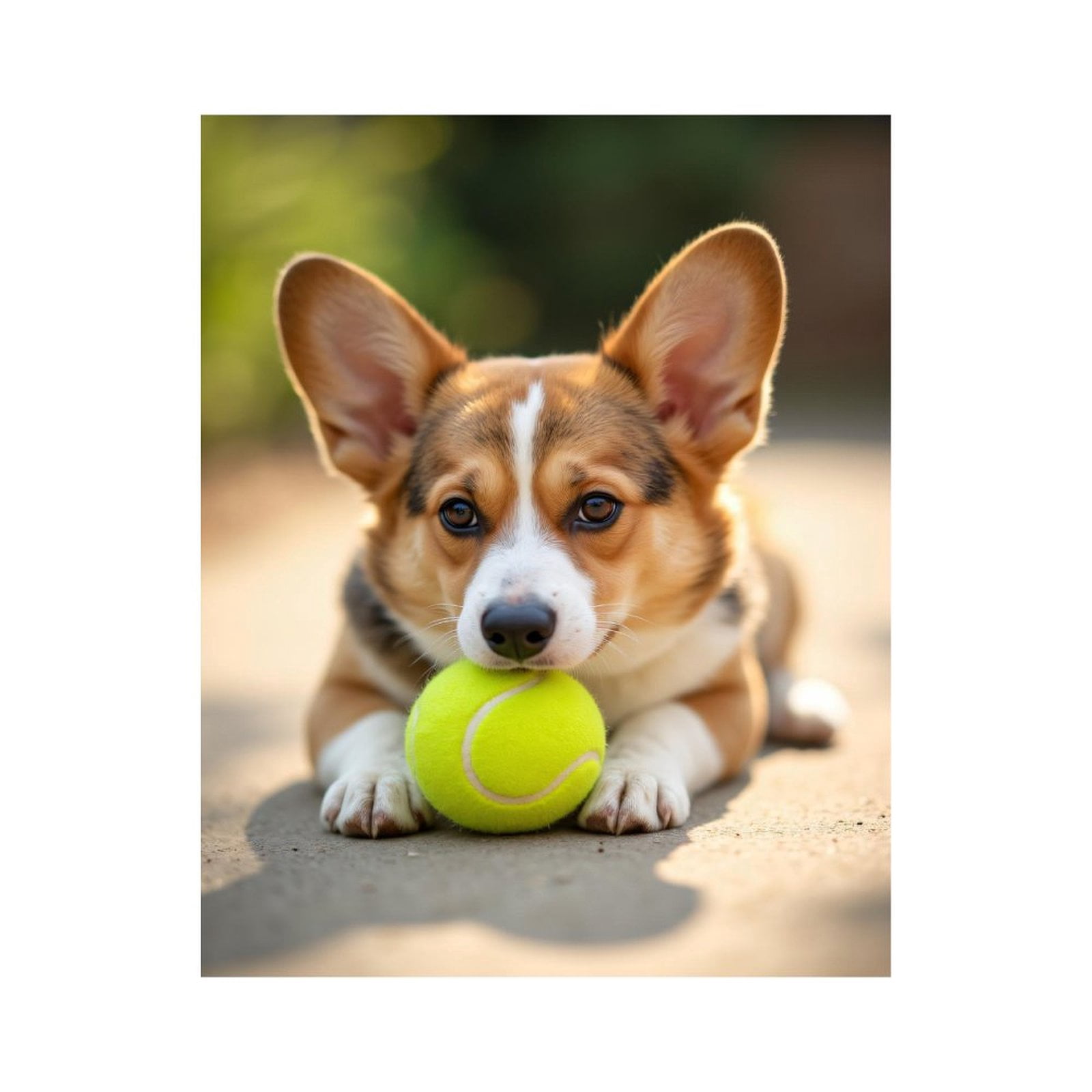 Paint By Numbers Kit for Adults Beginner - DIY Corgi Tennis Ball Playful Pup Canvas Painting Kits for Adults, Frameless Paint By Number for Adults for Home Wall Decor 16x20 Inch
