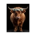 thumbnail image 1 of Paint By Numbers Kit for Adults Beginner - DIY Cow With Floral Crown Canvas Painting Kits for Adults, Frameless Paint By Number for Adults for Home Wall Decor 16x20 Inch, 1 of 7