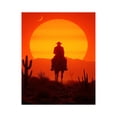 thumbnail image 1 of Paint By Numbers Kit for Adults Beginner - DIY Cowboy Sunset Desert Silhouette Scene Canvas Painting Kits for Adults, Frameless Paint By Number for Adults for Home Wall Decor 16x20 Inch, 1 of 7