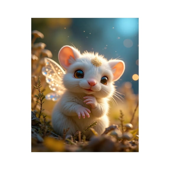 Paint By Numbers Kit for Adults Beginner - DIY Cute Fairy Mouse Enchanted Forest Canvas Painting Kits for Adults, Frameless Paint By Number for Adults for Home Wall Decor 16x20 Inch