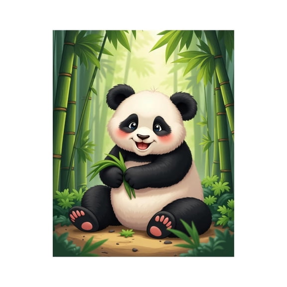 Paint By Numbers Kit for Adults Beginner - DIY Cute Panda Playing Forest Canvas Painting Kits for Adults, Frameless Paint By Number for Adults for Home Wall Decor 16x20 Inch