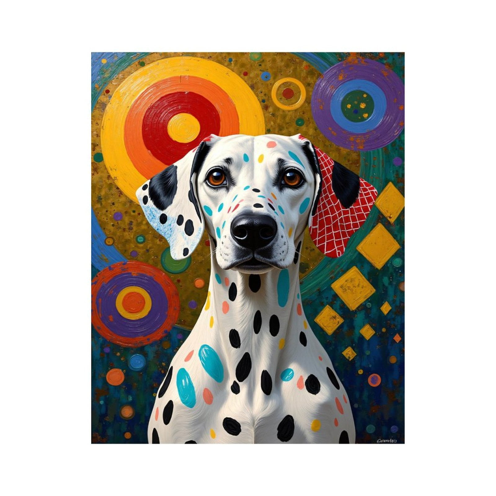 Paint By Numbers Kit for Adults Beginner - DIY Dalmatian Colorful Abstract Art Canvas Painting Kits for Adults, Frameless Paint By Number for Adults for Home Wall Decor 16x20 Inch