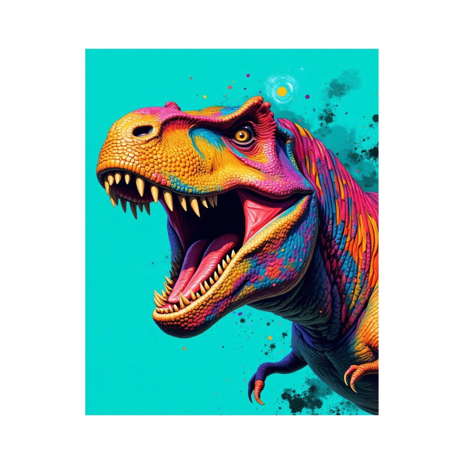 Paint By Numbers Kit for Adults Beginner - DIY Dinosaur Vibrant Colors Art Planet Canvas Painting Kits for Adults, Frameless Paint By Number for Adults for Home Wall Decor 16x20 Inch