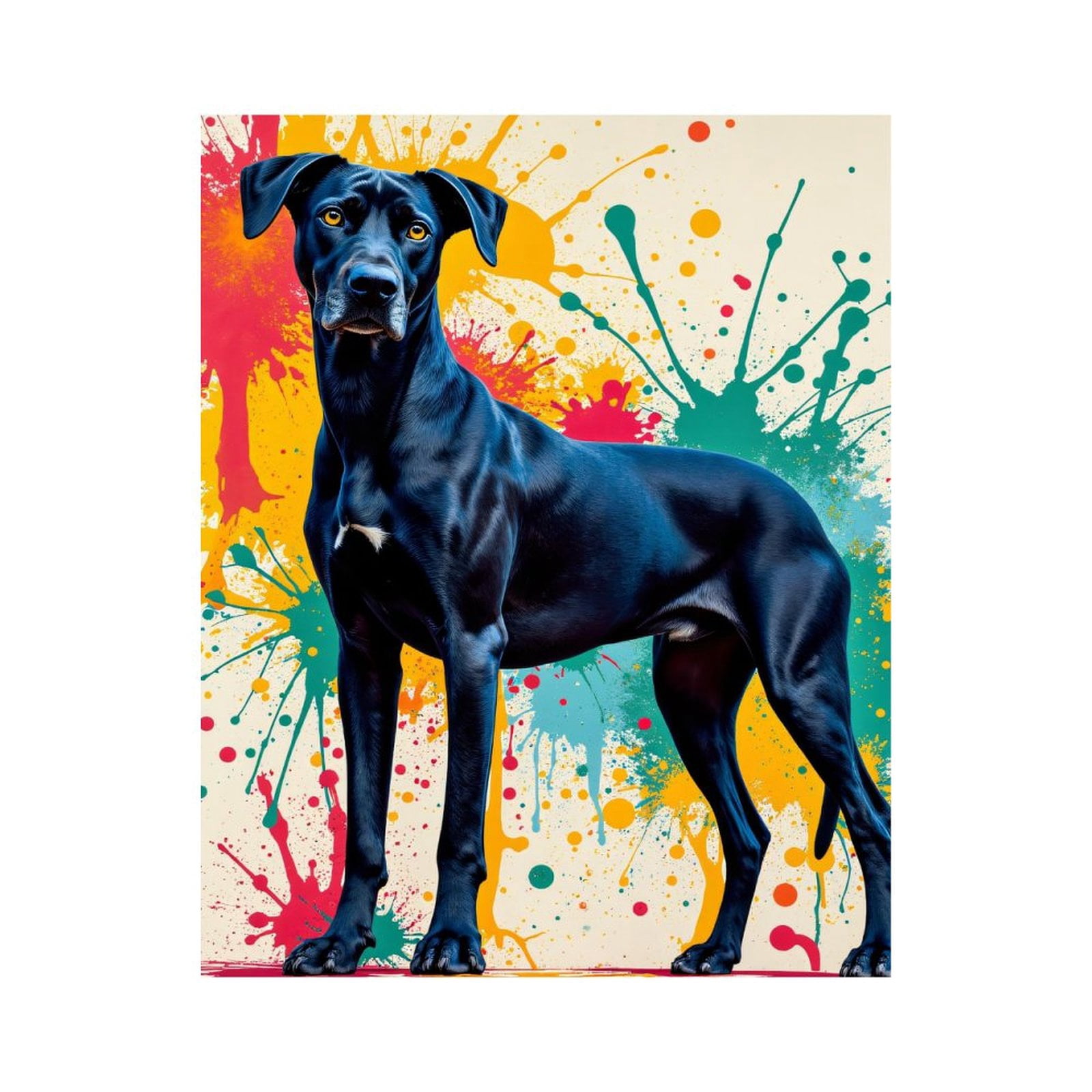 Paint By Numbers Kit for Adults Beginner - DIY Dog Art Color Splash Background Canvas Painting Kits for Adults, Frameless Paint By Number for Adults for Home Wall Decor 16x20 Inch