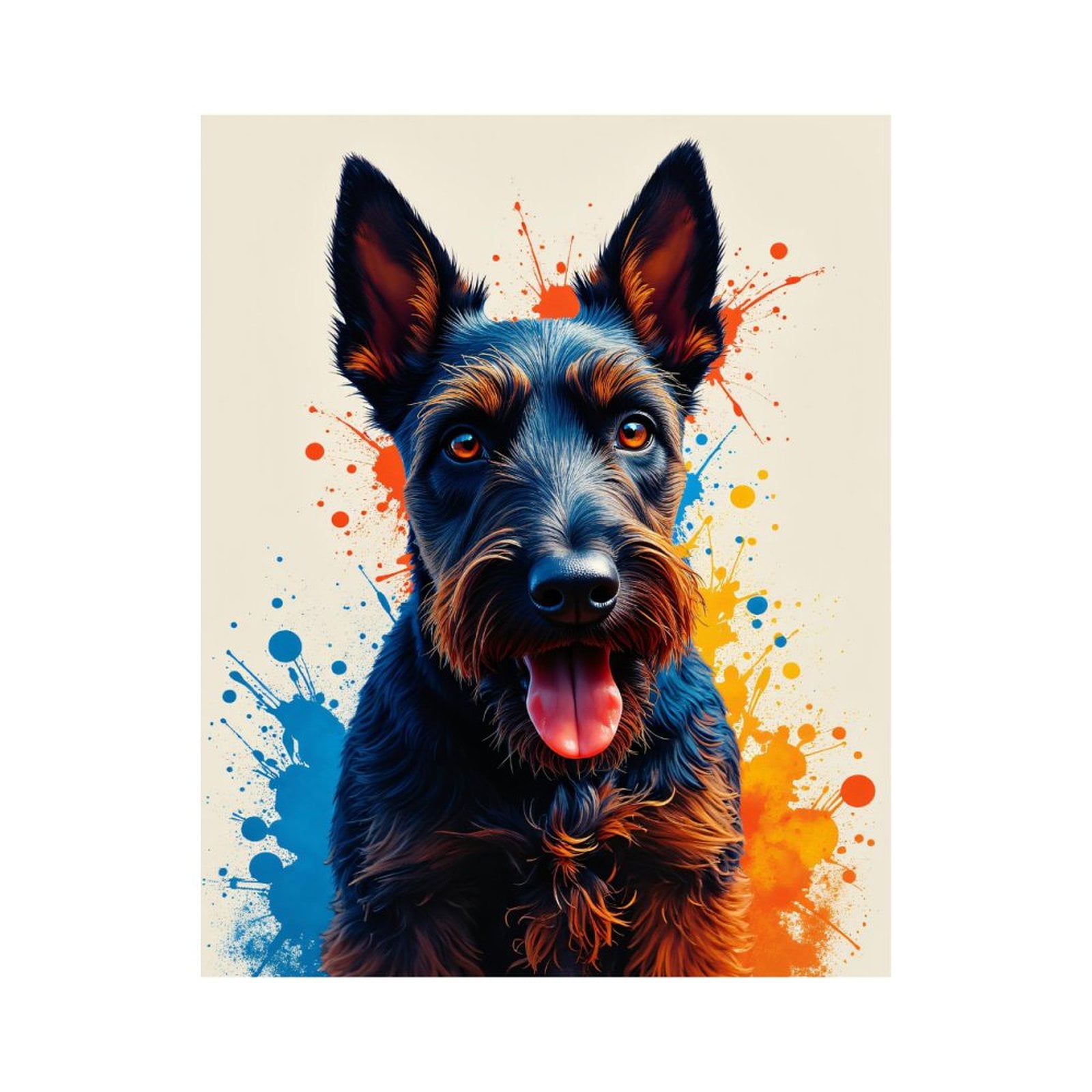 Paint By Numbers Kit for Adults Beginner - DIY Dog Art Color Splash Portrait Canvas Painting Kits for Adults, Frameless Paint By Number for Adults for Home Wall Decor 16x20 Inch