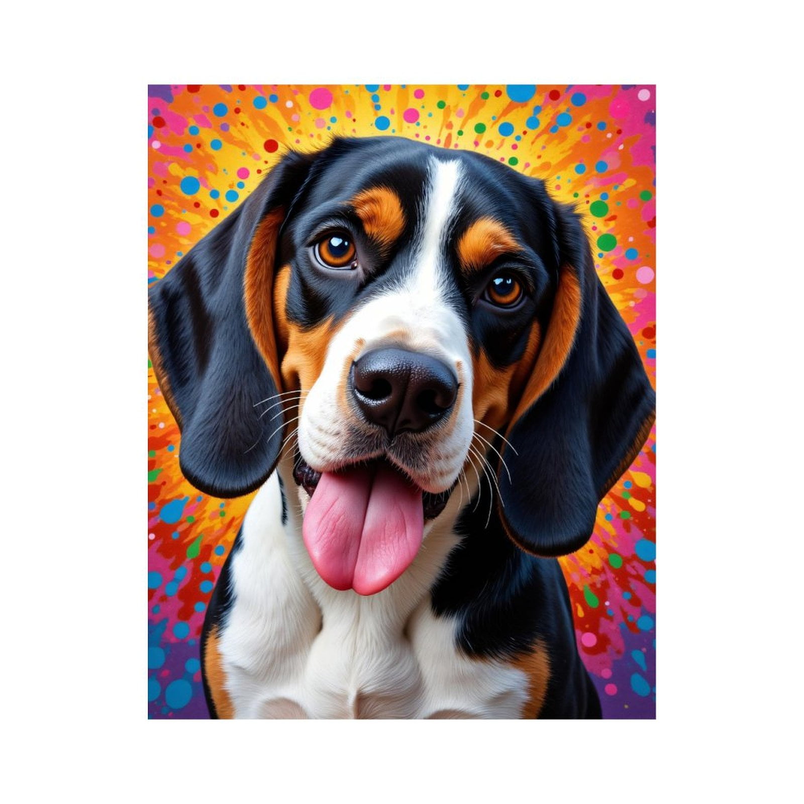 Paint By Numbers Kit for Adults Beginner - DIY Dog Colorful Art Licking Tongue Canvas Painting Kits for Adults, Frameless Paint By Number for Adults for Home Wall Decor 16x20 Inch