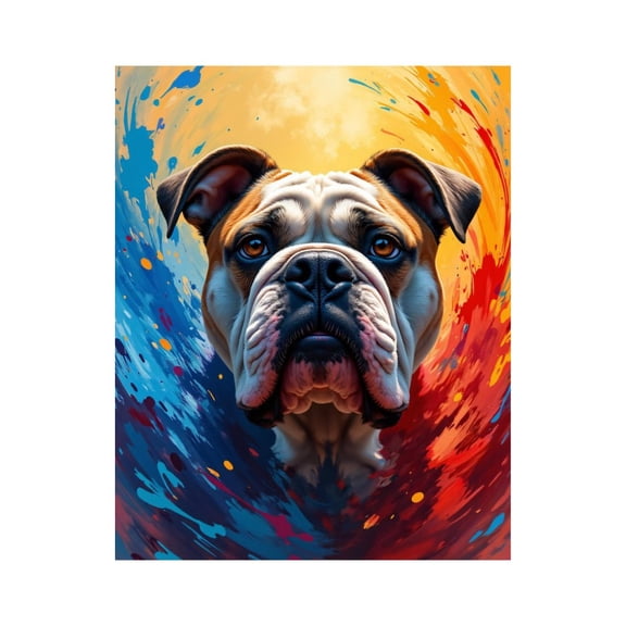 Paint By Numbers Kit for Adults Beginner - DIY Dog Paint Splash Art Fusion Canvas Painting Kits for Adults, Frameless Paint By Number for Adults for Home Wall Decor 16x20 Inch