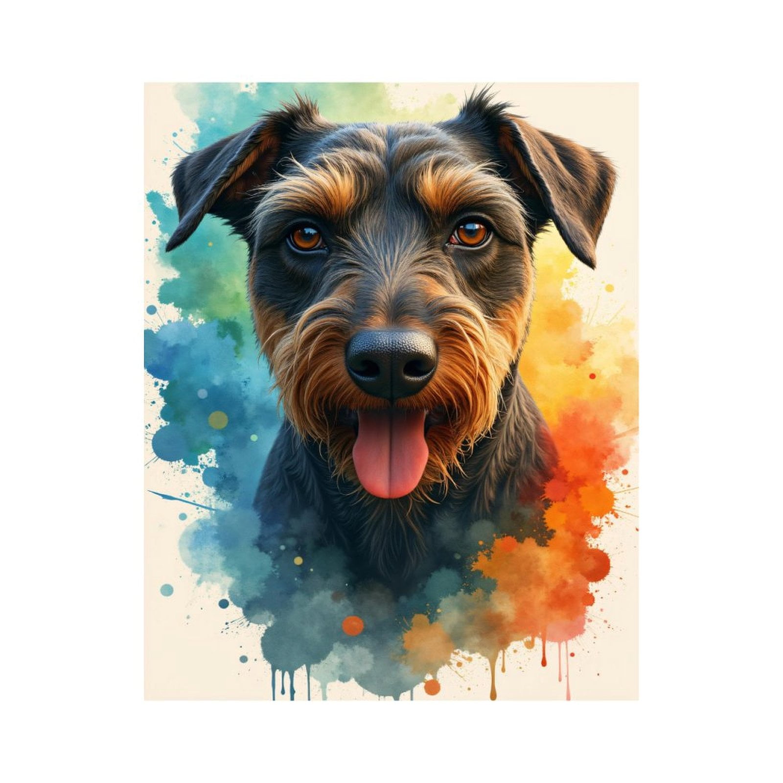 Paint By Numbers Kit for Adults Beginner - DIY Dog Portrait Color Splash Art Canvas Painting Kits for Adults, Frameless Paint By Number for Adults for Home Wall Decor 16x20 Inch