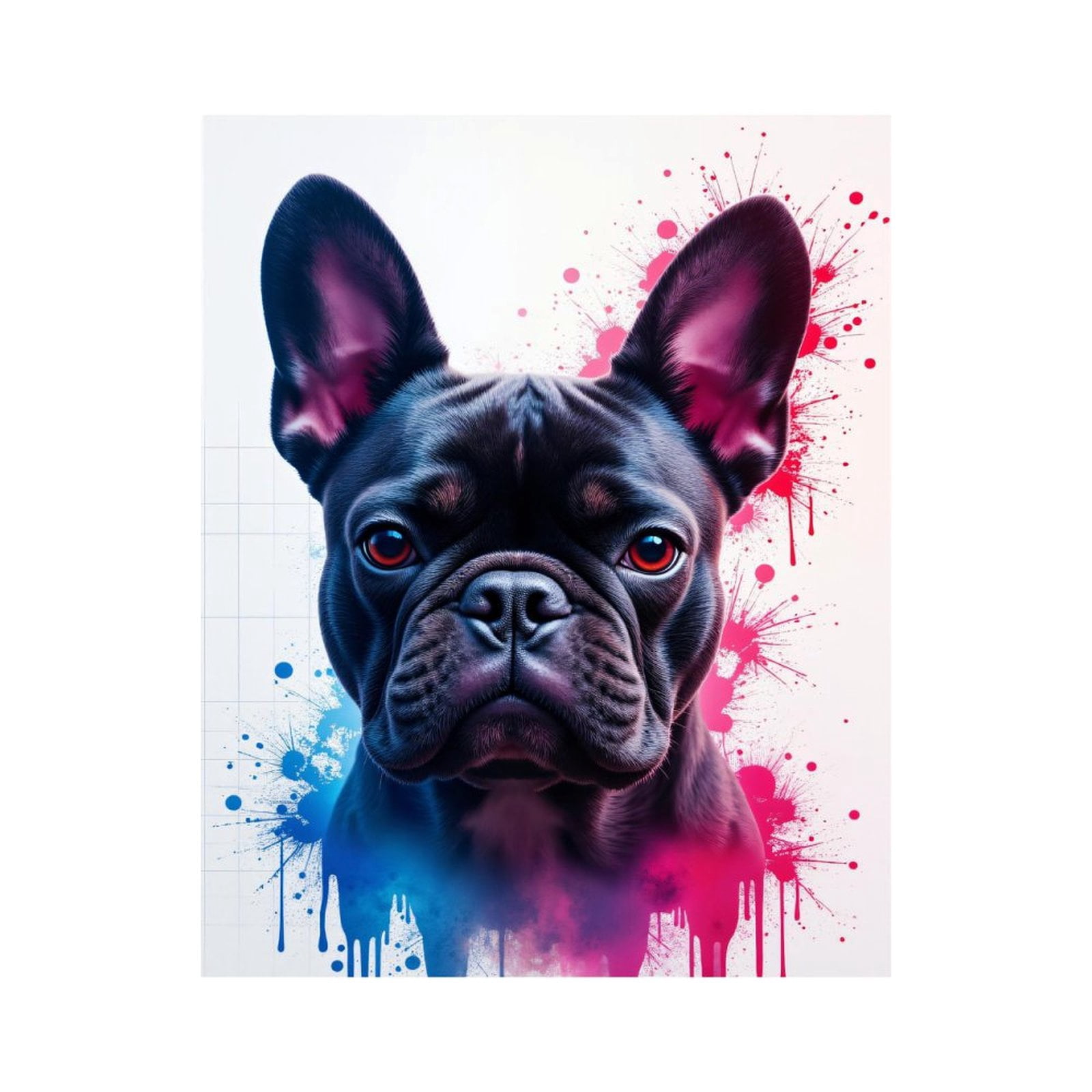 Paint By Numbers Kit for Adults Beginner - DIY Dog Portrait Vibrant Splatter Art Canvas Painting Kits for Adults, Frameless Paint By Number for Adults for Home Wall Decor 16x20 Inch