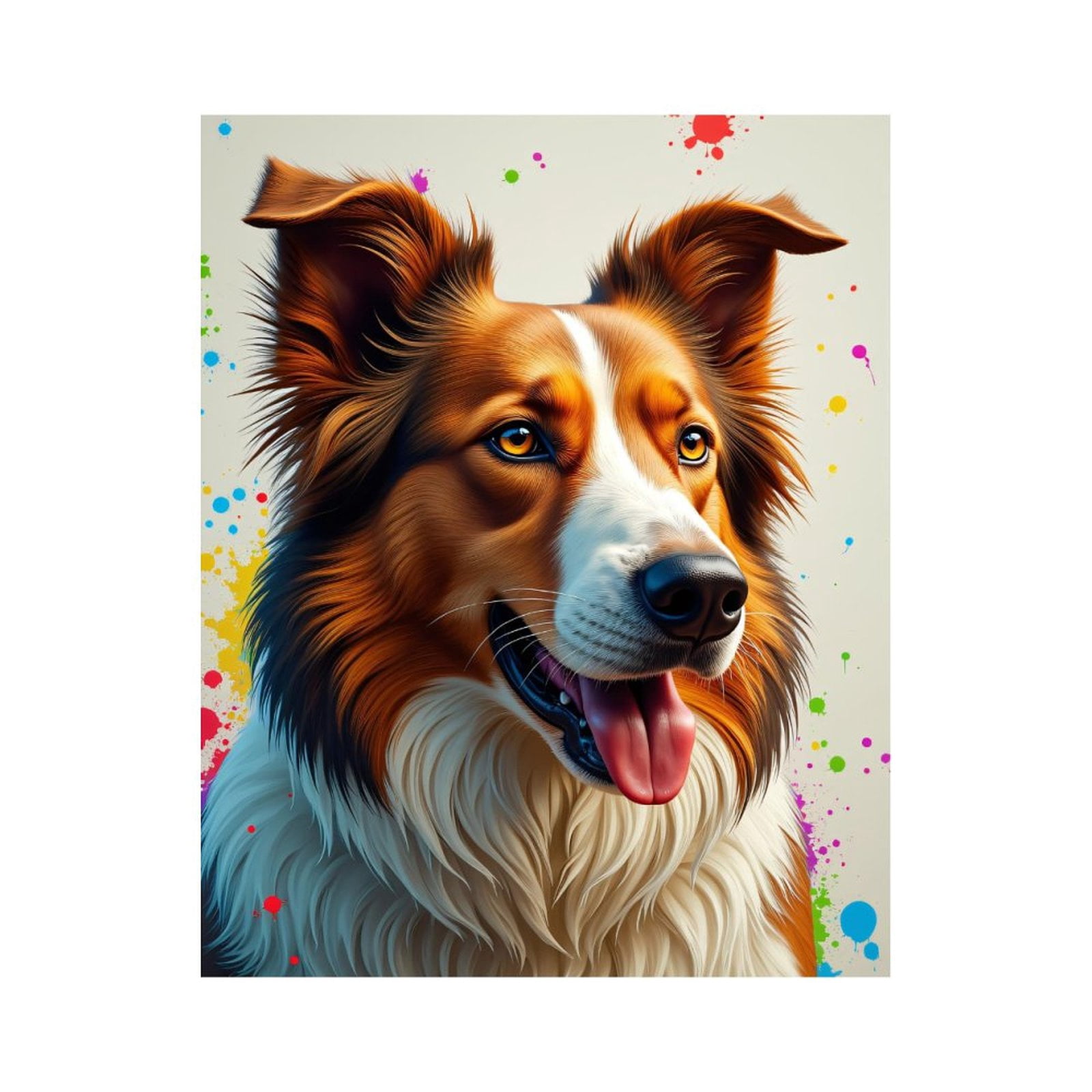 Paint By Numbers Kit for Adults Beginner - DIY Dog Vibrant Colors Portrait Art Canvas Painting Kits for Adults, Frameless Paint By Number for Adults for Home Wall Decor 16x20 Inch