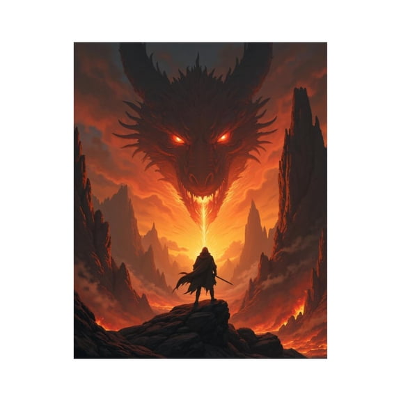 Paint By Numbers Kit for Adults Beginner - DIY Dragon Fire Fantasy Realm Canvas Painting Kits for Adults, Frameless Paint By Number for Adults for Home Wall Decor 16x20 Inch