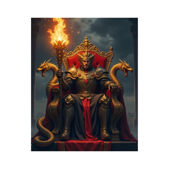 Paint By Numbers Kit for Adults Beginner - DIY Dragon Throne Royalty Fantasy King Canvas Painting Kits for Adults, Frameless Paint By Number for Adults for Home Wall Decor 16x20 Inch