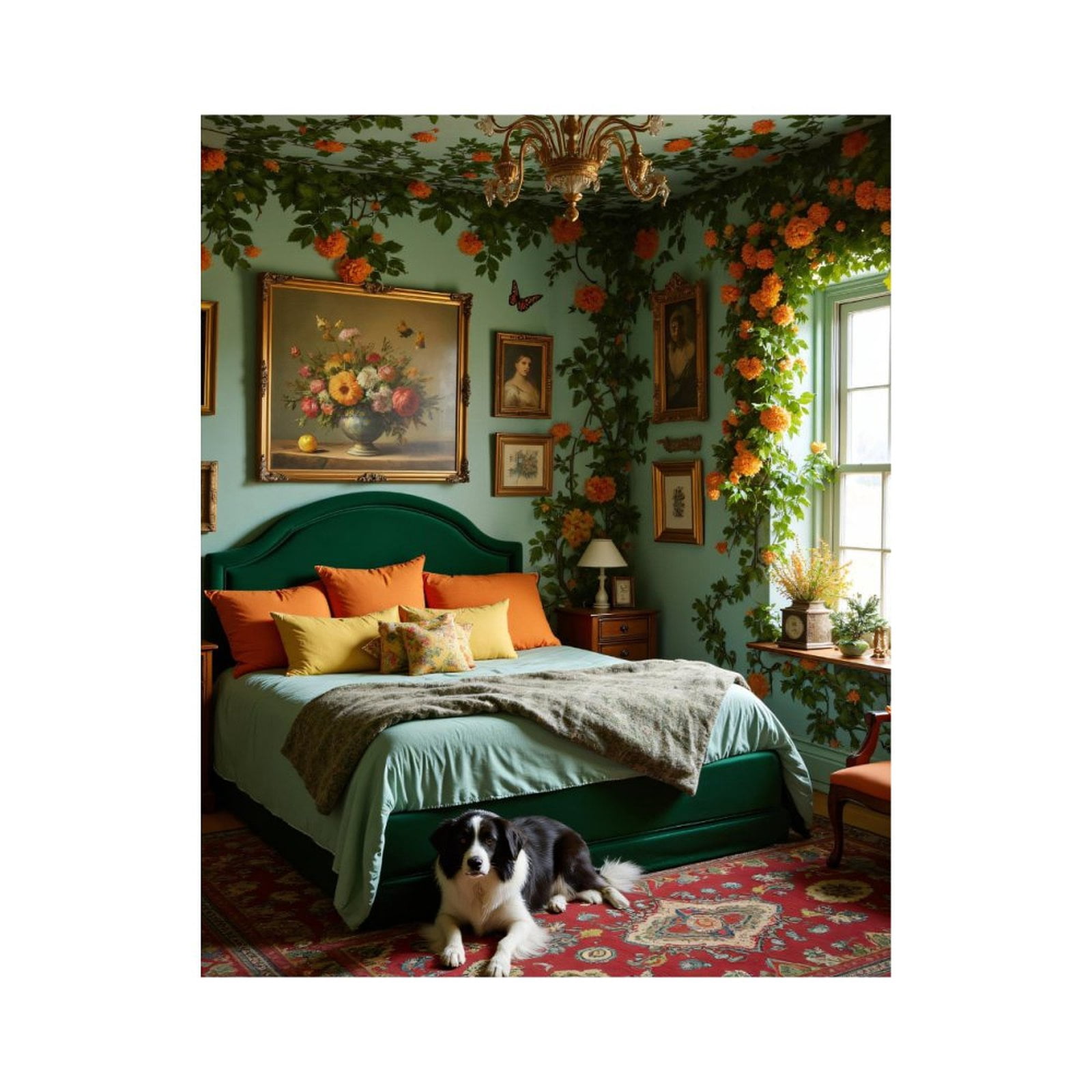 Paint By Numbers Kit for Adults Beginner - DIY Elegant Bedroom Dog Art Decor Canvas Painting Kits for Adults, Frameless Paint By Number for Adults for Home Wall Decor 16x20 Inch