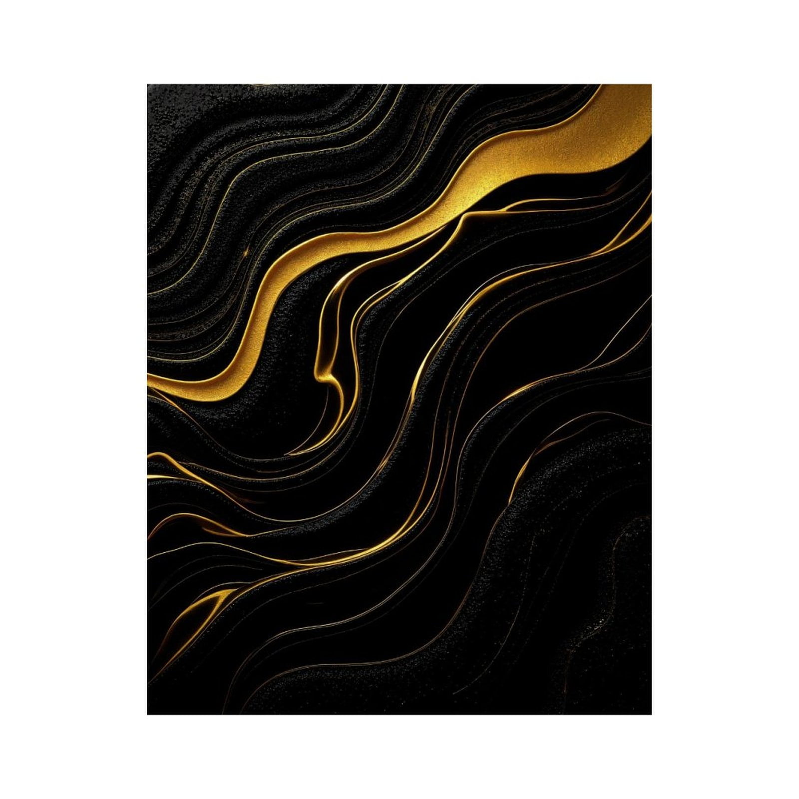 Paint By Numbers Kit for Adults Beginner - DIY Elegant Golden Waves Abstract Art Canvas Painting Kits for Adults, Frameless Paint By Number for Adults for Home Wall Decor 16x20 Inch