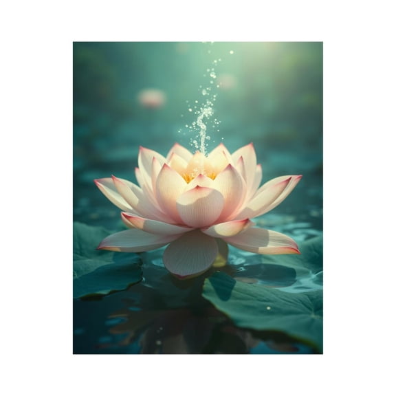Paint By Numbers Kit for Adults Beginner - DIY Elegant Lotus Blossom Serenity Canvas Painting Kits for Adults, Frameless Paint By Number for Adults for Home Wall Decor 16x20 Inch