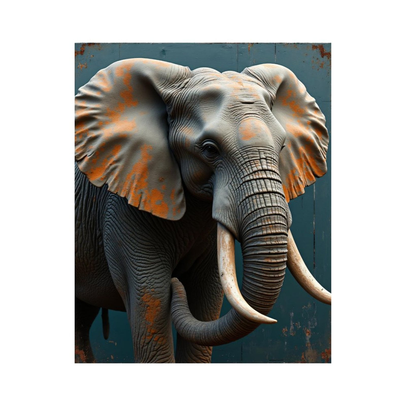 Paint By Numbers Kit for Adults Beginner - DIY Elephant With Textured Ears Canvas Painting Kits for Adults, Frameless Paint By Number for Adults for Home Wall Decor 16x20 Inch