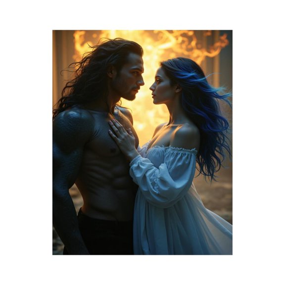 Paint By Numbers Kit for Adults Beginner - DIY Enchanted Romance Under Flames Canvas Painting Kits for Adults, Frameless Paint By Number for Adults for Home Wall Decor 16x20 Inch