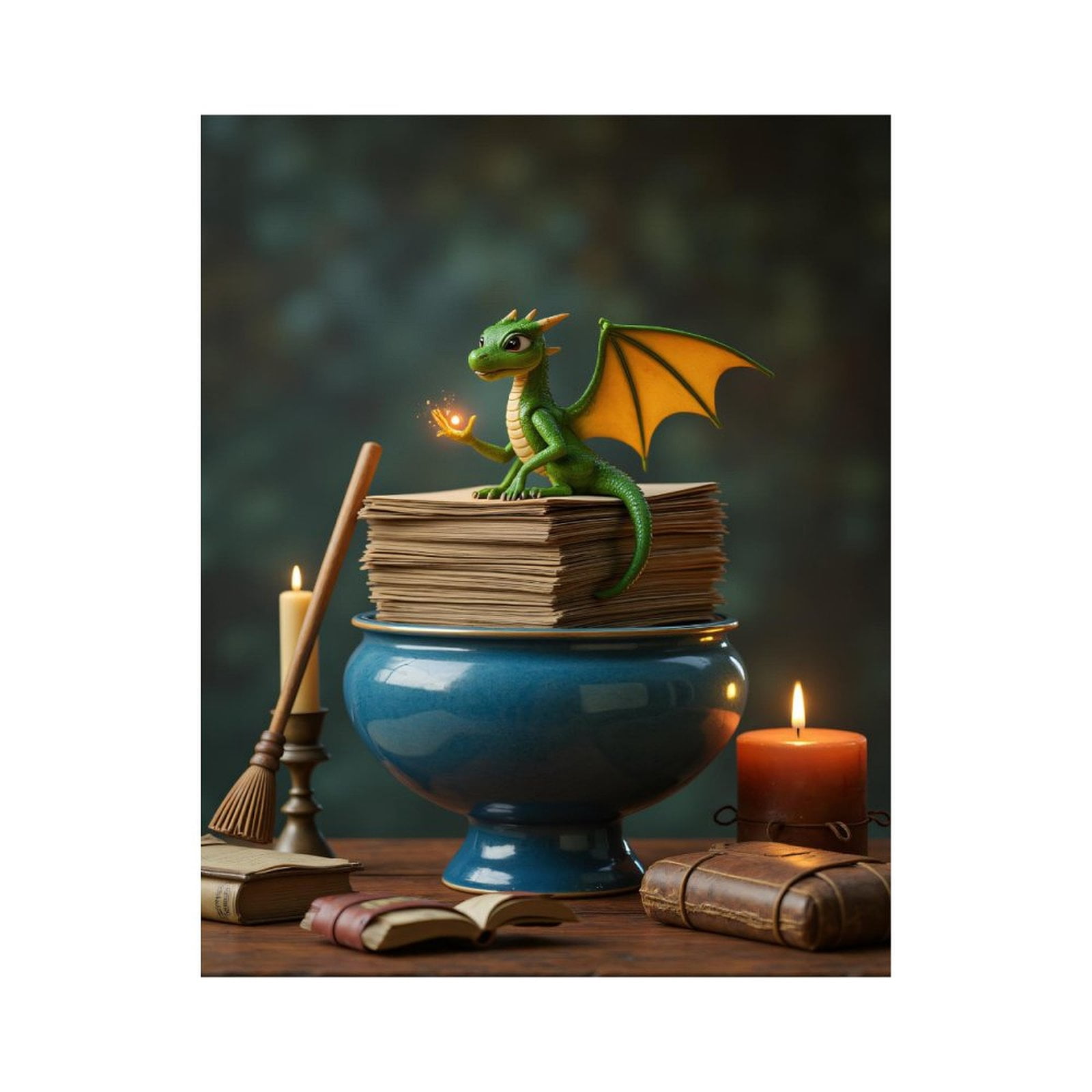 Paint By Numbers Kit for Adults Beginner - DIY Enchanting Dragon Candle Light Canvas Painting Kits for Adults, Frameless Paint By Number for Adults for Home Wall Decor 16x20 Inch