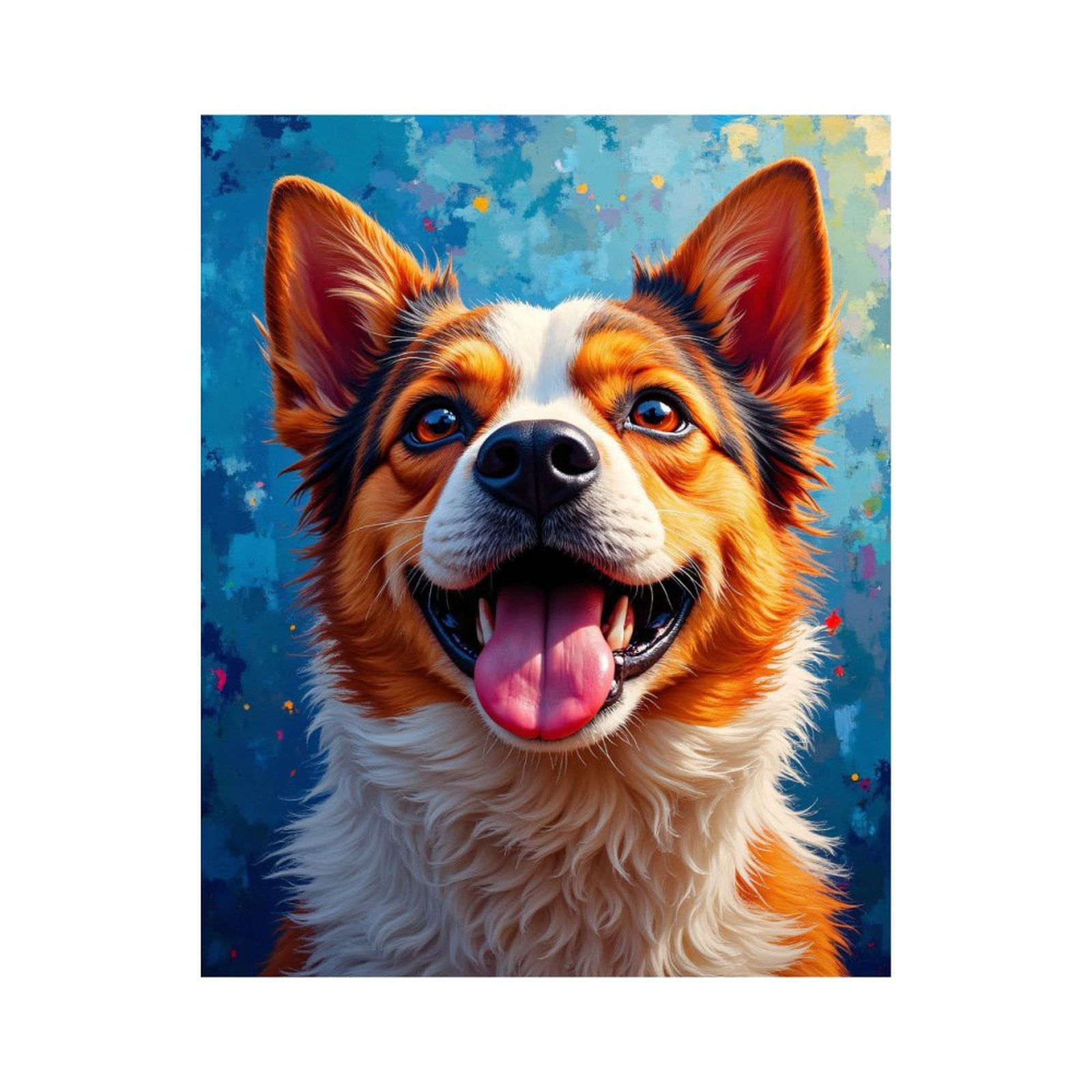 Paint By Numbers Kit for Adults Beginner - DIY Energetic Dog Vibrant Art Portrait Canvas Painting Kits for Adults, Frameless Paint By Number for Adults for Home Wall Decor 16x20 Inch