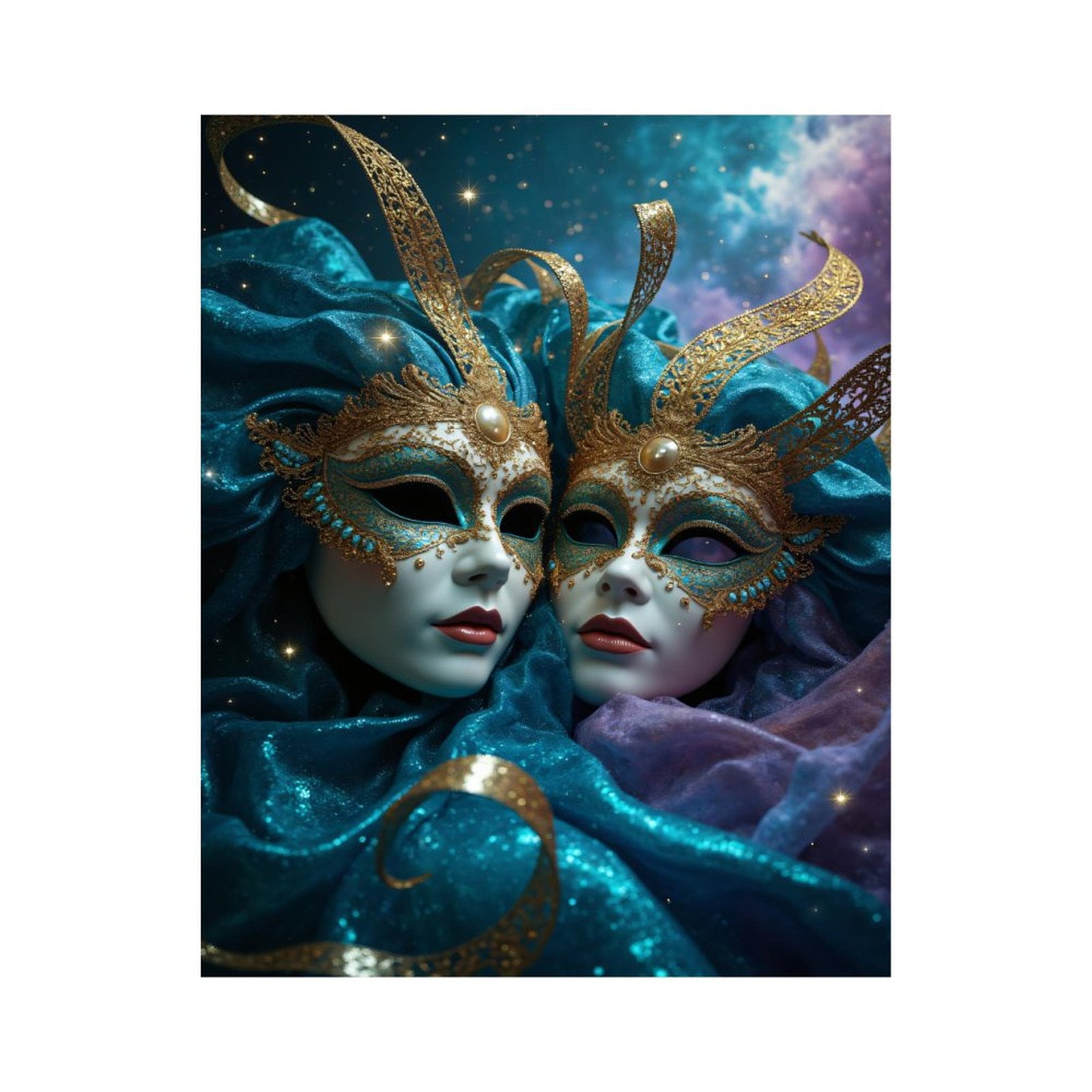 Paint By Numbers Kit for Adults Beginner - DIY Enigmatic Masquerade Fantasy Art Canvas Painting Kits for Adults, Frameless Paint By Number for Adults for Home Wall Decor 16x20 Inch