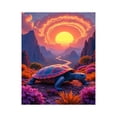 thumbnail image 1 of Paint By Numbers Kit for Adults Beginner - DIY Fantasy Sunset Turtle Landscape Canvas Painting Kits for Adults, Frameless Paint By Number for Adults for Home Wall Decor 16x20 Inch, 1 of 7