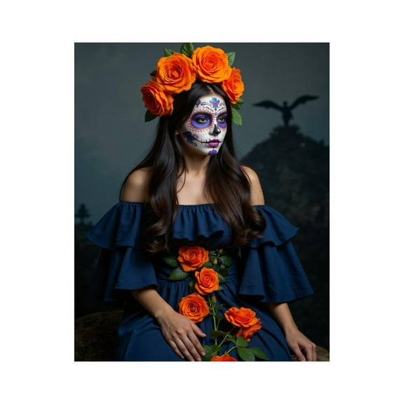 Paint By Numbers Kit for Adults Beginner - DIY Festive Floral Face Art Portrait Canvas Painting Kits for Adults, Frameless Paint By Number for Adults for Home Wall Decor 16x20 Inch