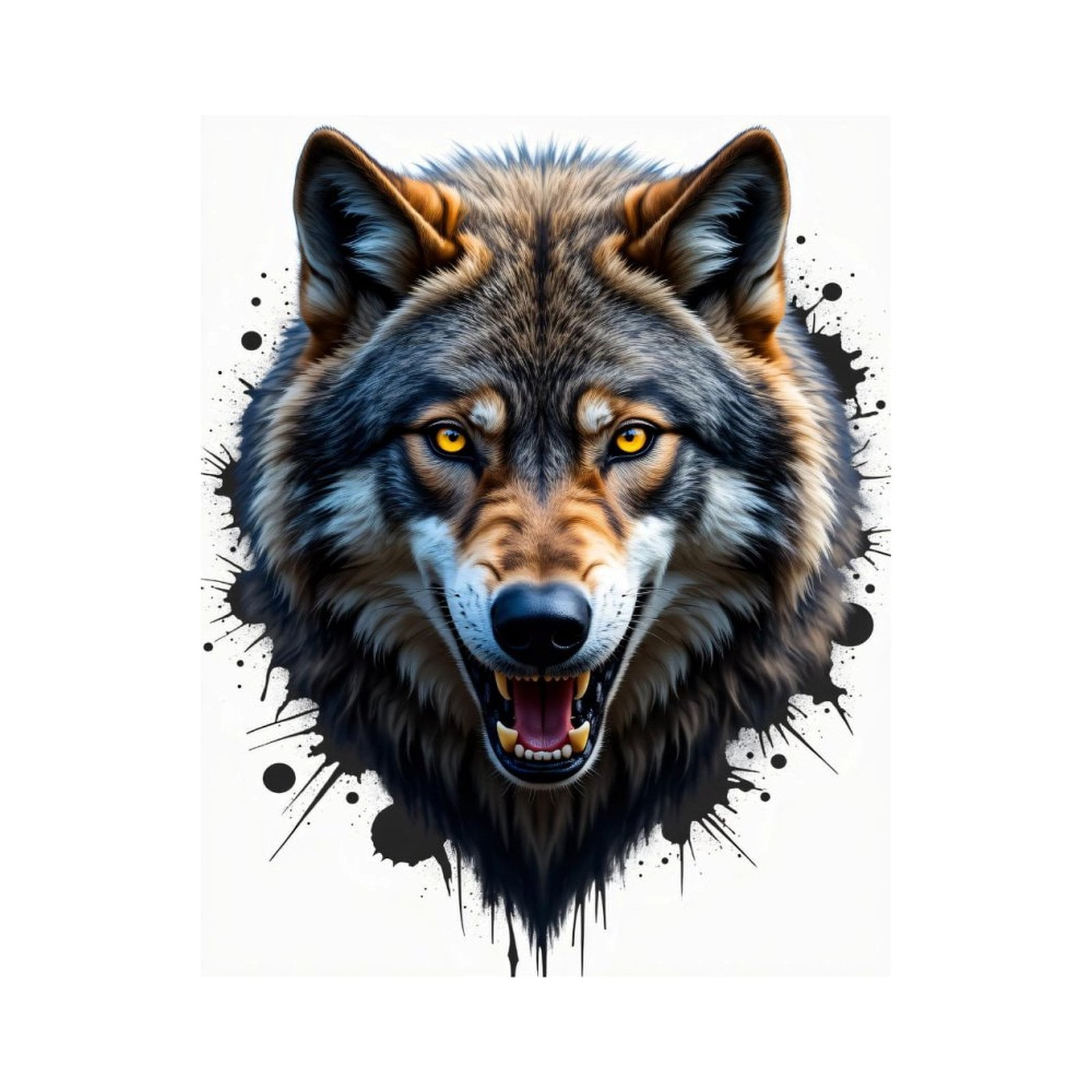 Paint By Numbers Kit for Adults Beginner - DIY Fierce Wolf Portrait Art Style Canvas Painting Kits for Adults, Frameless Paint By Number for Adults for Home Wall Decor 16x20 Inch