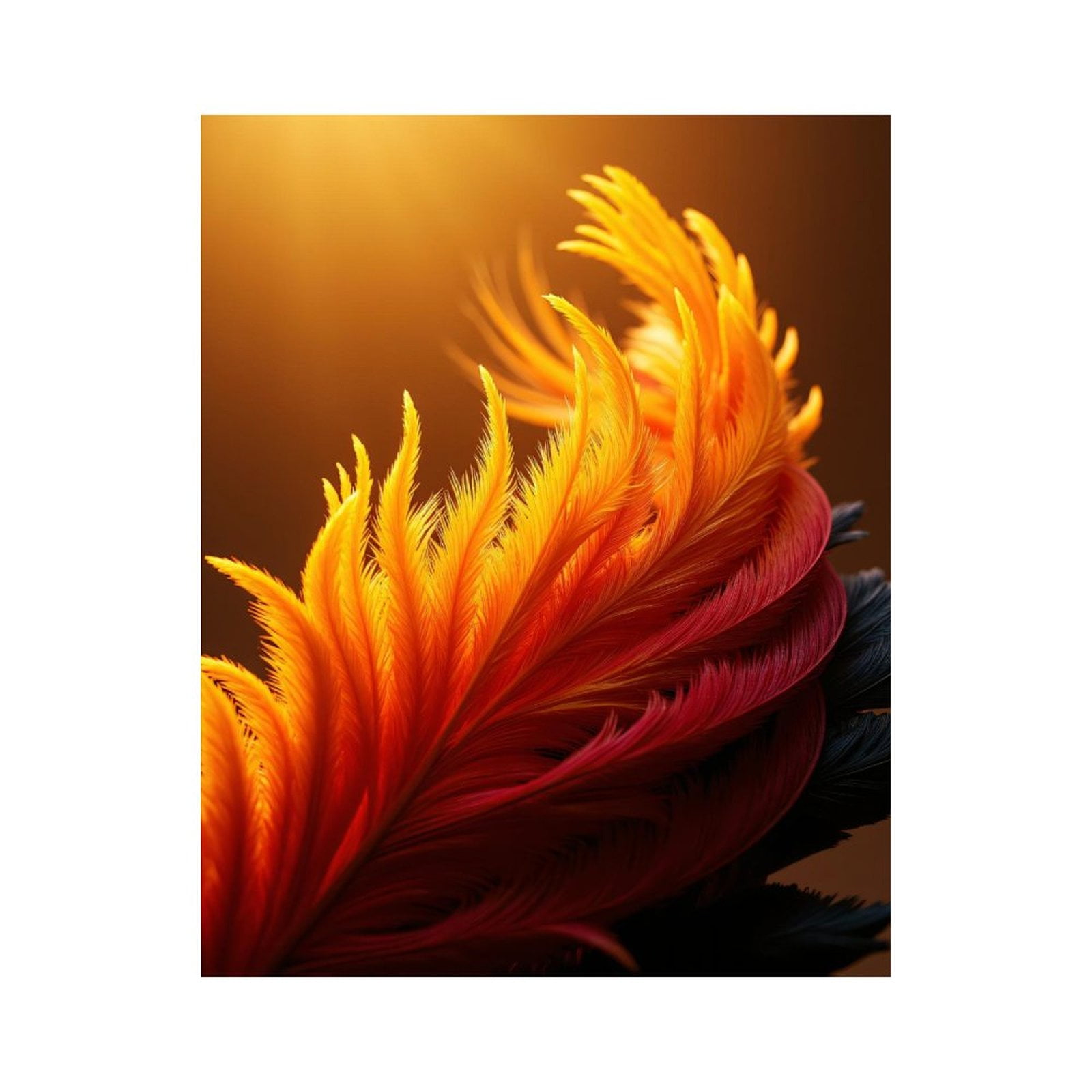 Paint By Numbers Kit for Adults Beginner - DIY Fiery Feather Abstract Art Canvas Painting Kits for Adults, Frameless Paint By Number for Adults for Home Wall Decor 16x20 Inch