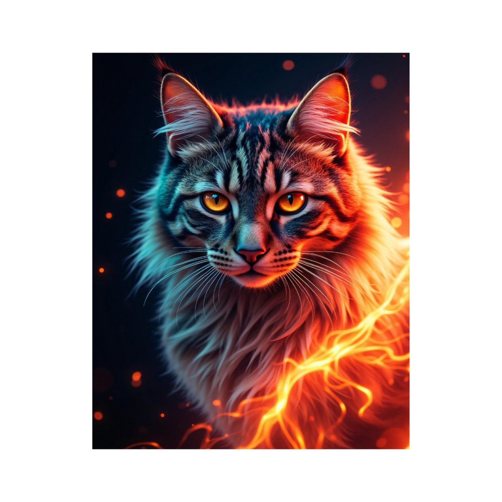 Paint By Numbers Kit for Adults Beginner - DIY Fiery Feline Portrait Art Canvas Painting Kits for Adults, Frameless Paint By Number for Adults for Home Wall Decor 16x20 Inch