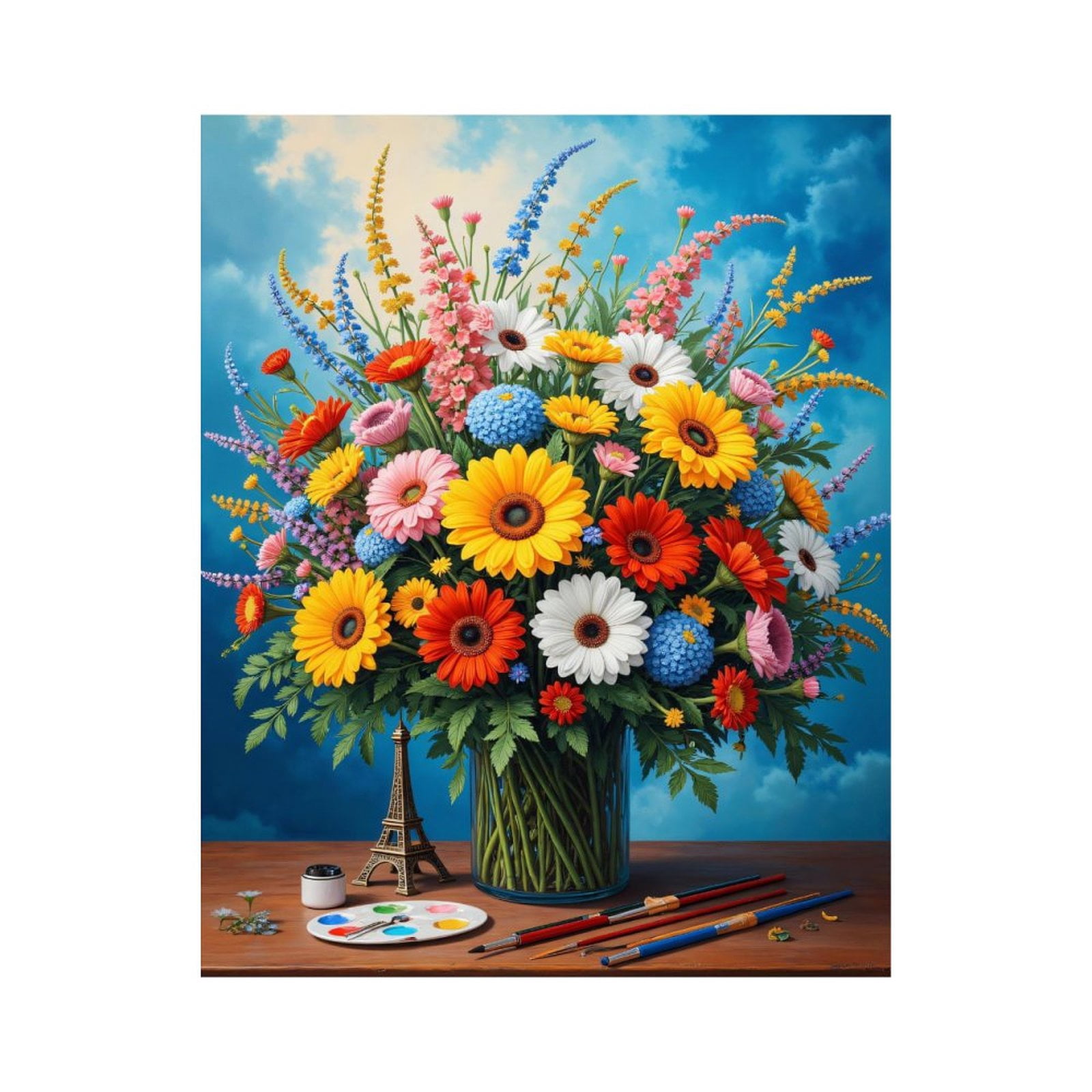 Paint By Numbers Kit for Adults Beginner - DIY Floral Art Vibrant Painter's Dream Canvas Painting Kits for Adults, Frameless Paint By Number for Adults for Home Wall Decor 16x20 Inch