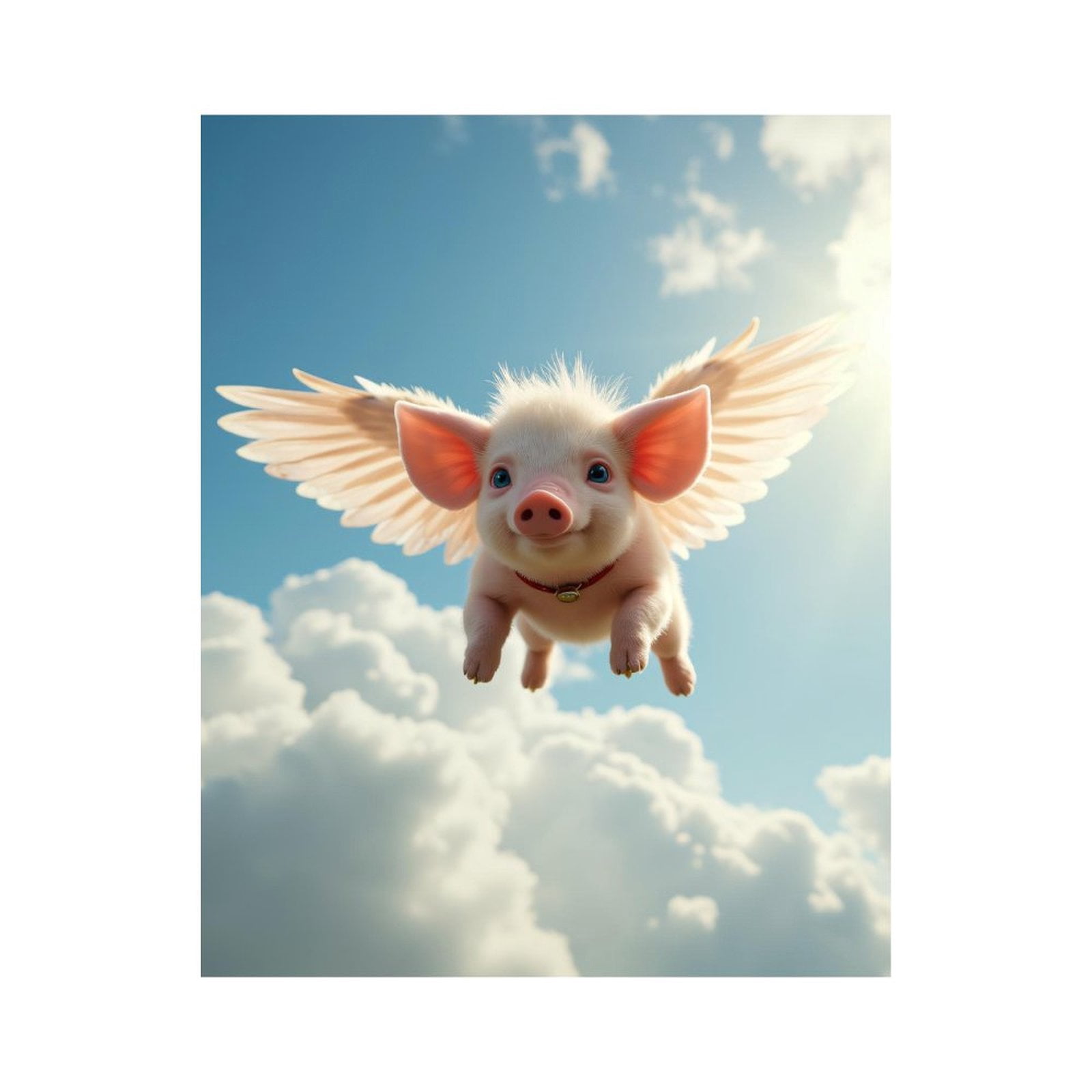 Paint By Numbers Kit for Adults Beginner - DIY Flying Piglet Sky Adventure Canvas Painting Kits for Adults, Frameless Paint By Number for Adults for Home Wall Decor 16x20 Inch
