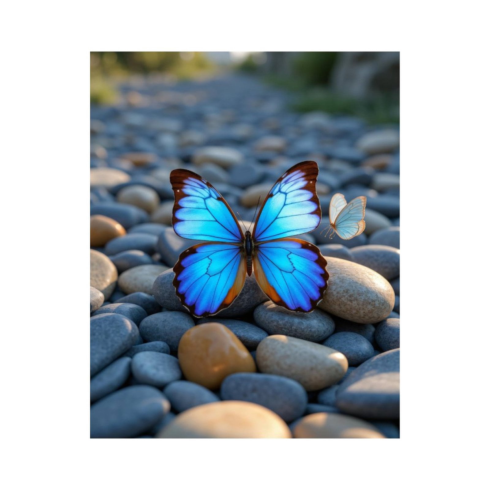 Paint By Numbers Kit for Adults Beginner - DIY Frameless Blue Butterfly ...