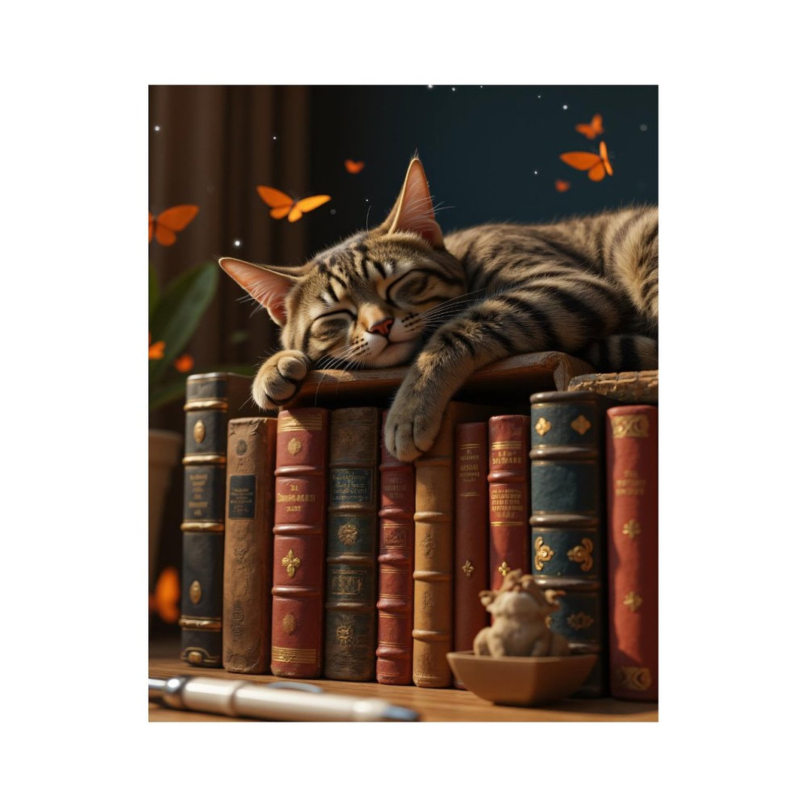 Paint By Numbers Kit for Adults Beginner - DIY Frameless Cat Sleeping ...