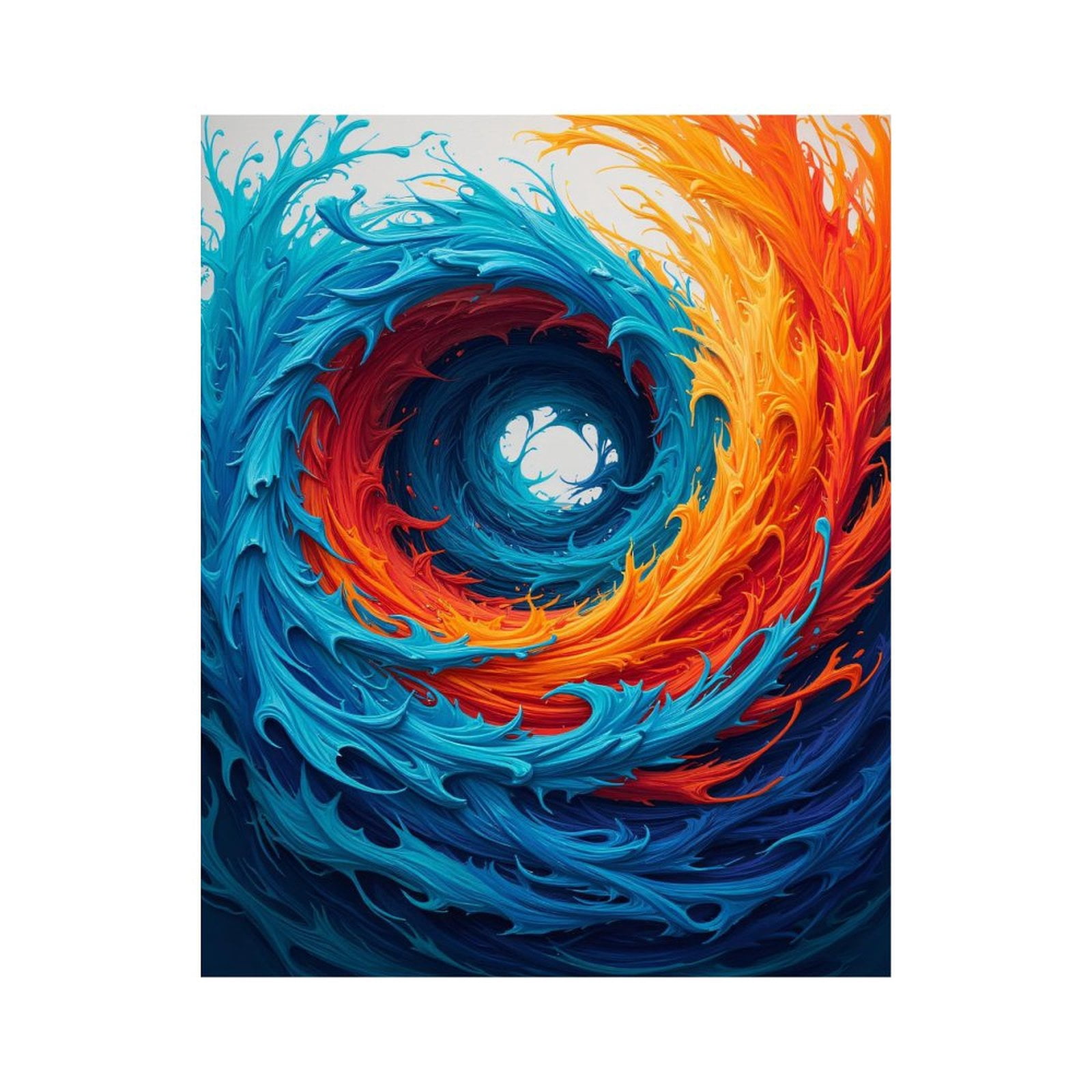 Paint By Numbers Kit for Adults Beginner - DIY Frameless Fiery Blue ...