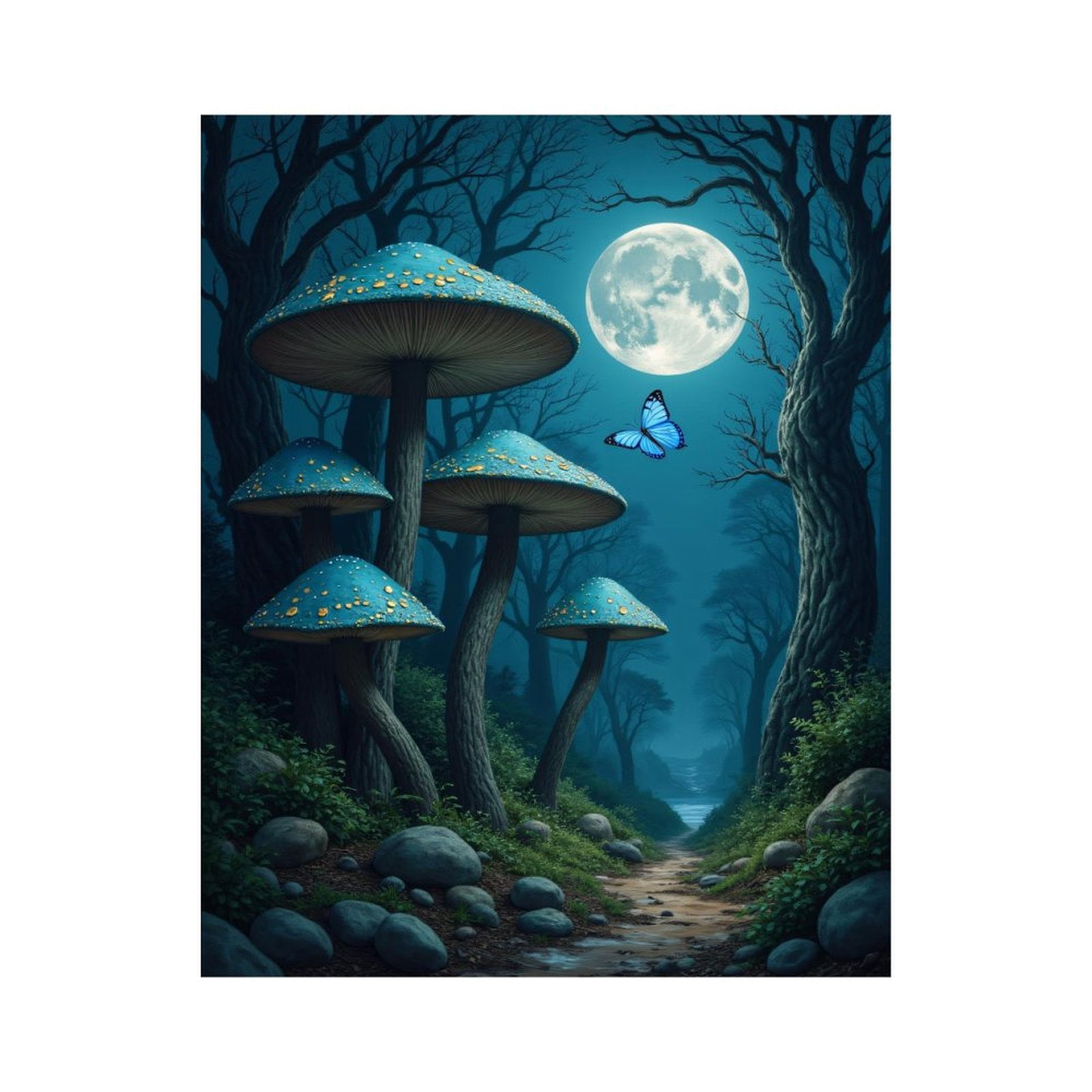 Paint By Numbers Kit for Adults Beginner - DIY Frameless Moonlit ...