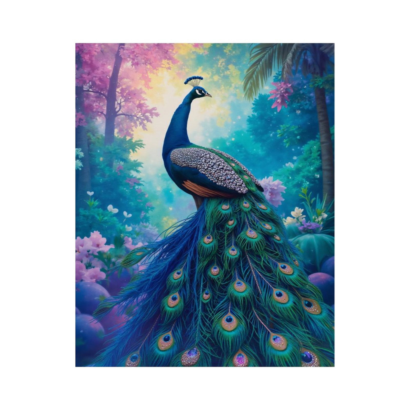 Paint By Numbers Kit for Adults Beginner - DIY Frameless Peacock Forest ...