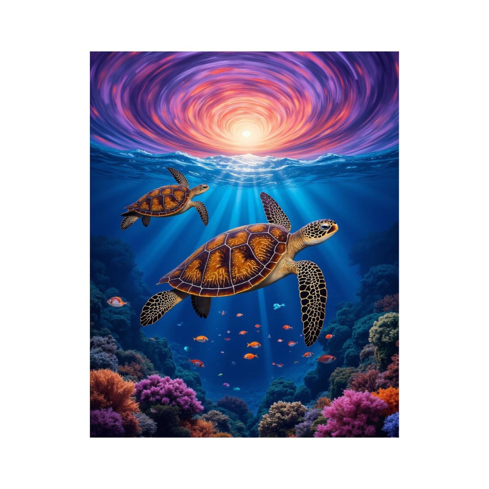 Paint By Numbers Kit for Adults Beginner - DIY Frameless Underwater ...
