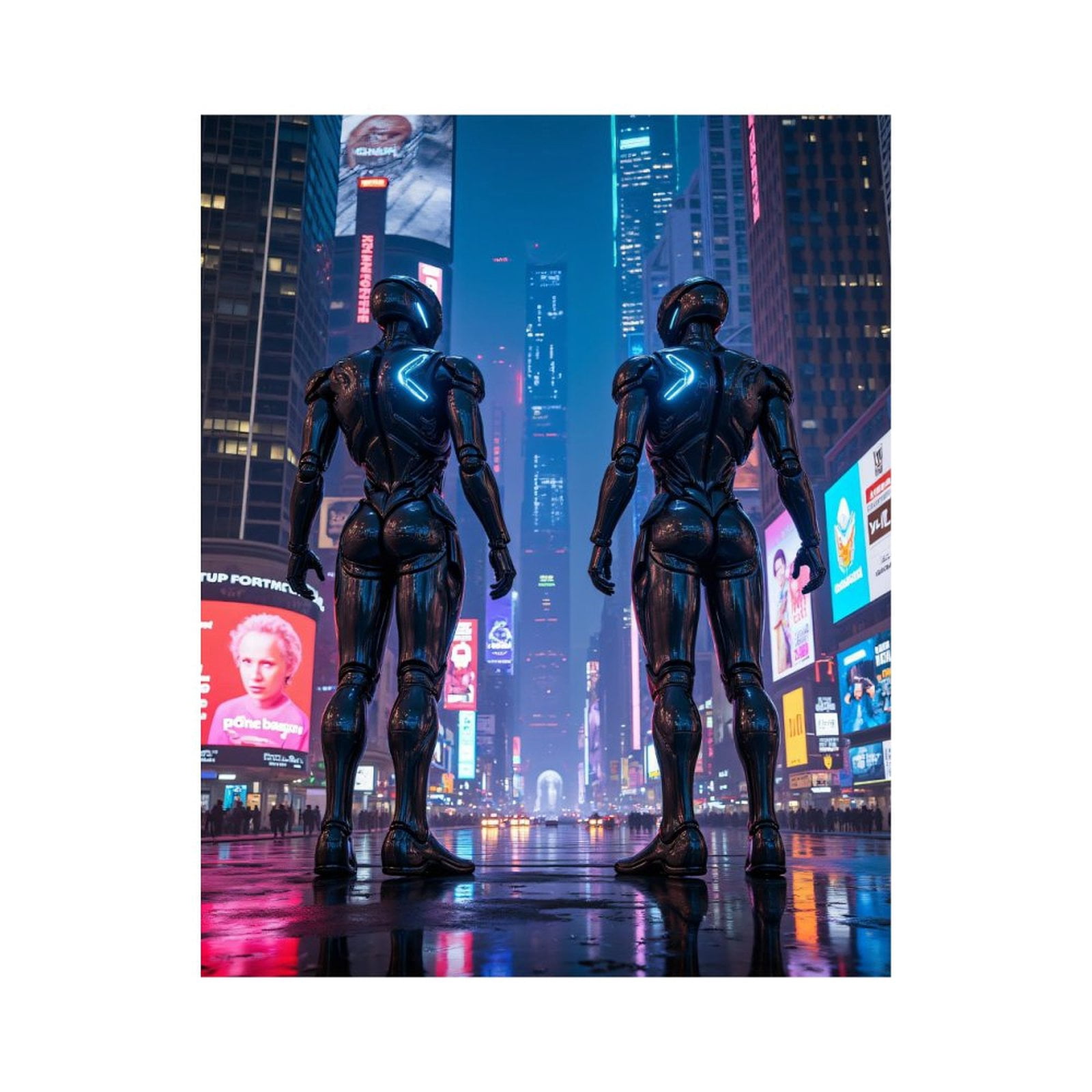 Paint By Numbers Kit for Adults Beginner - DIY Futuristic Cityscape Night Robots Canvas Painting Kits for Adults, Frameless Paint By Number for Adults for Home Wall Decor 16x20 Inch