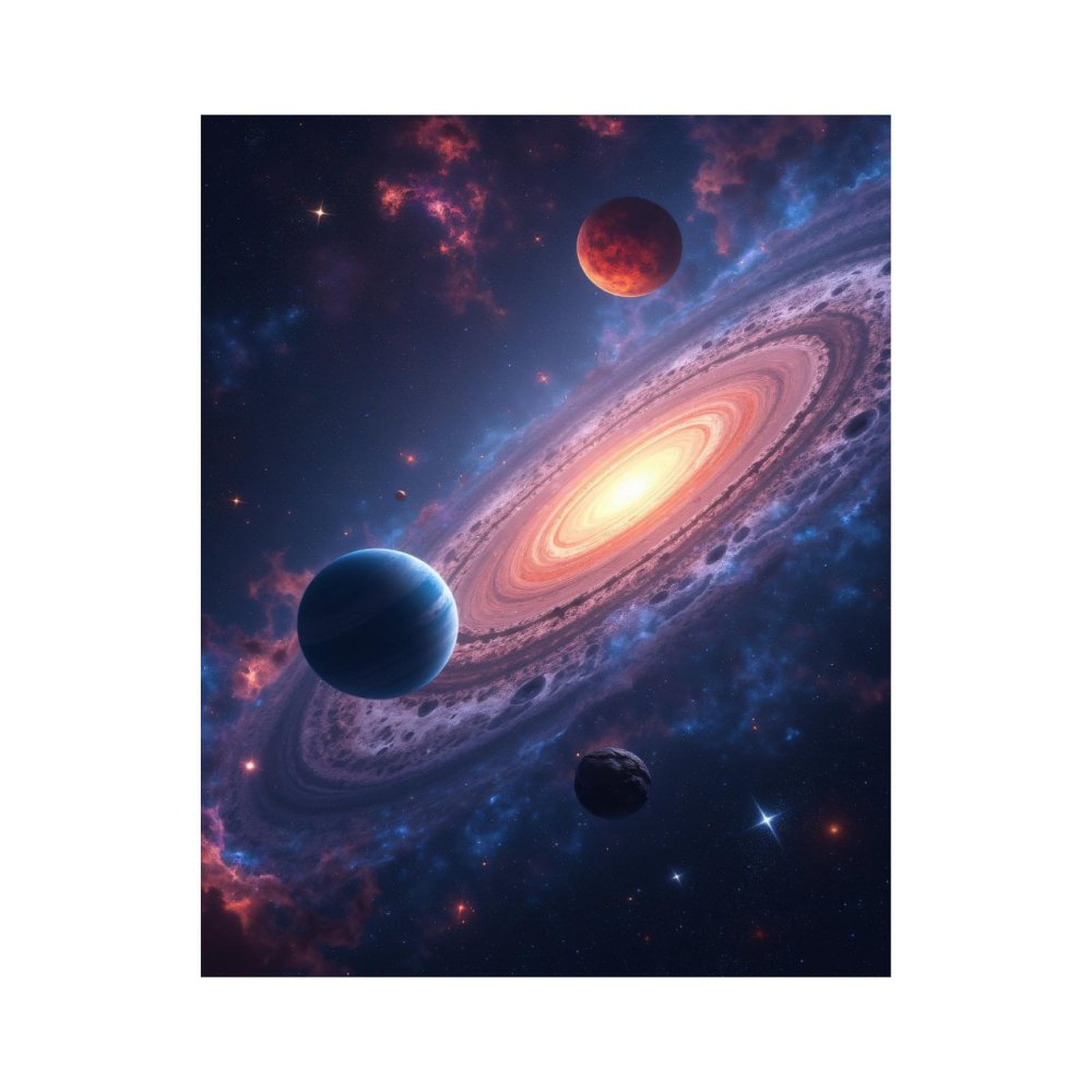 Paint By Numbers Kit for Adults Beginner - DIY Galactic Planets Cosmic Spiral Canvas Painting Kits for Adults, Frameless Paint By Number for Adults for Home Wall Decor 16x20 Inch